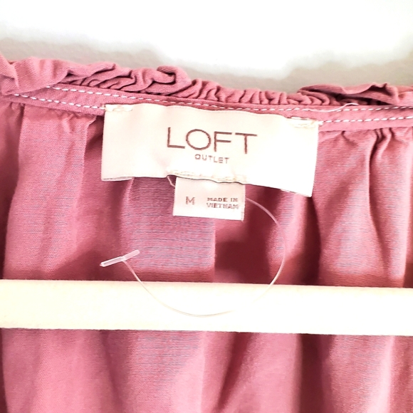 Ann Taylor LOFT Outlet Women  Short Sleeve Blouse|Size: Medium - Picture 4 of 5